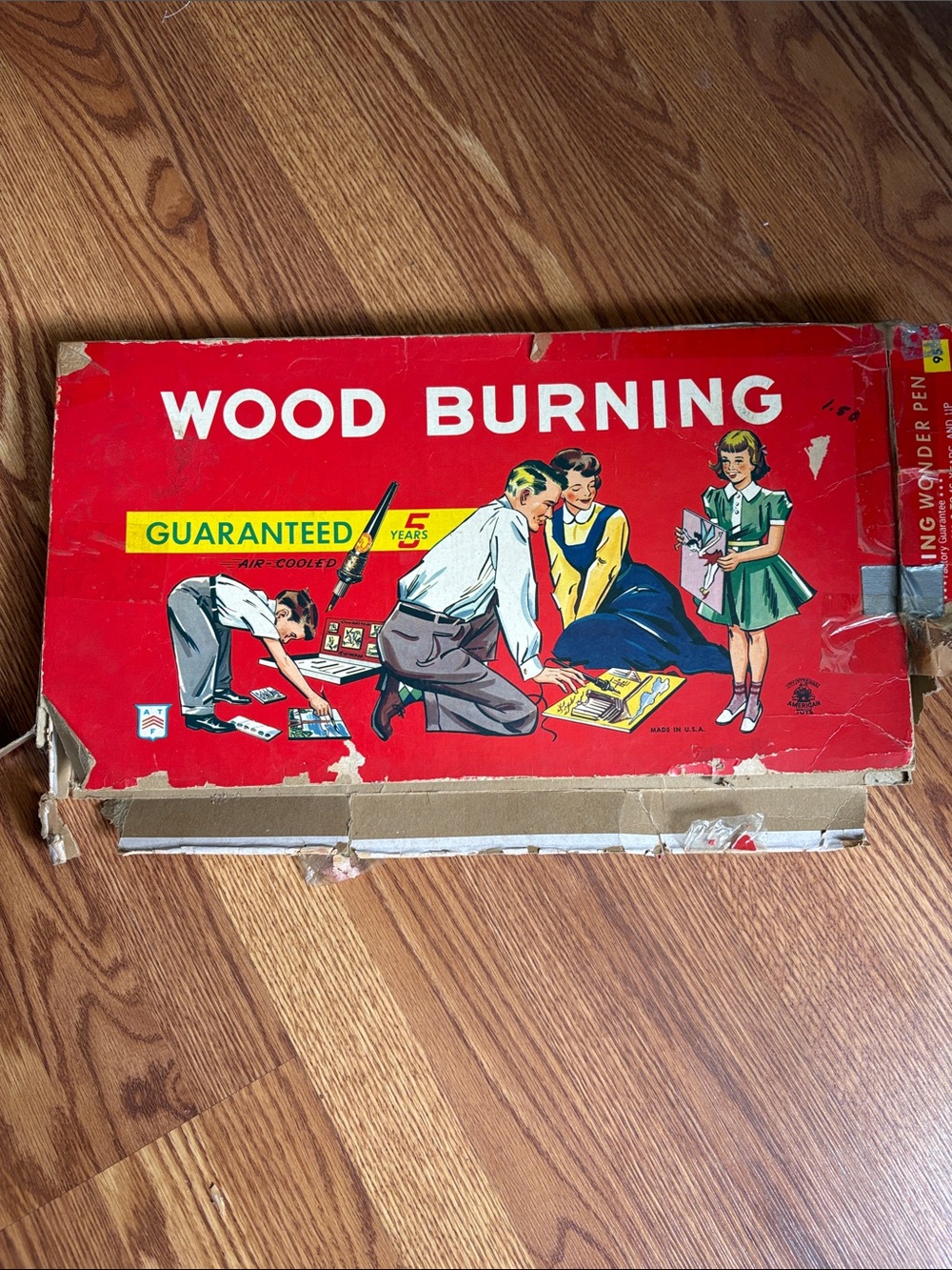 Wood Burning Toy Kit - Vintage 1950’s Red Box